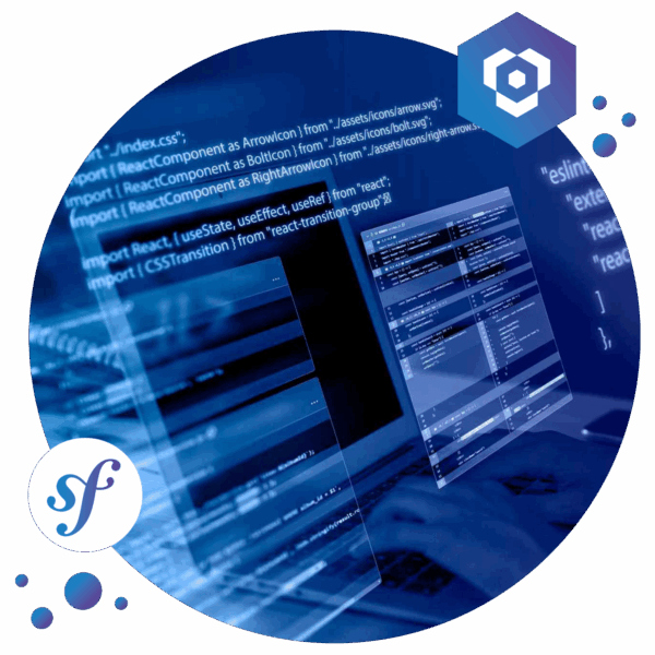 Grafische Darstellung einer sauberen Symfony‑Architektur bei Qwasaa