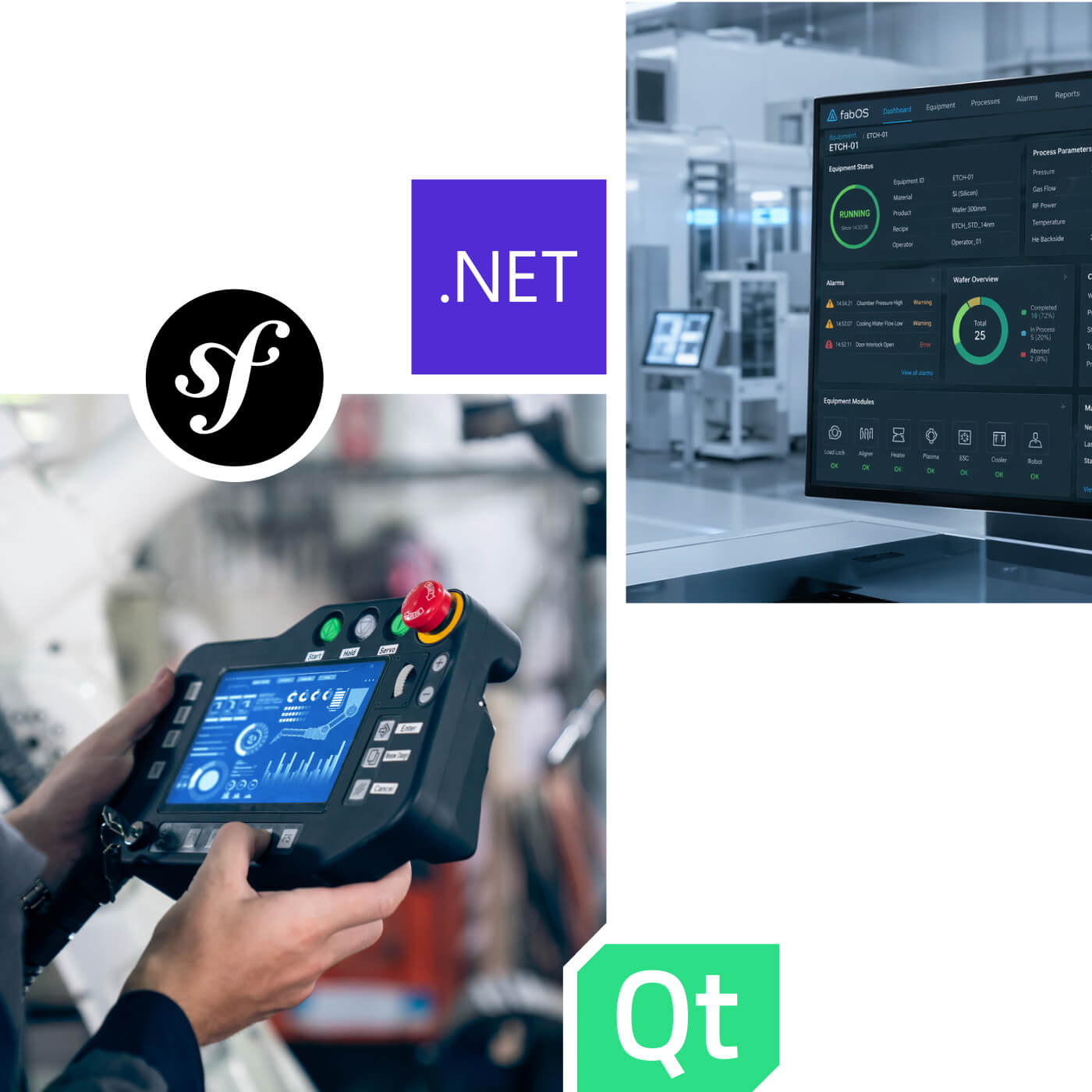 Process digitization with industrial software, control devices, and dashboard applications | Qwasaa Prozessdigitalisierung für Industriesoftware, Bediengeräte und Dashboard-Anwendungen | Qwasaa