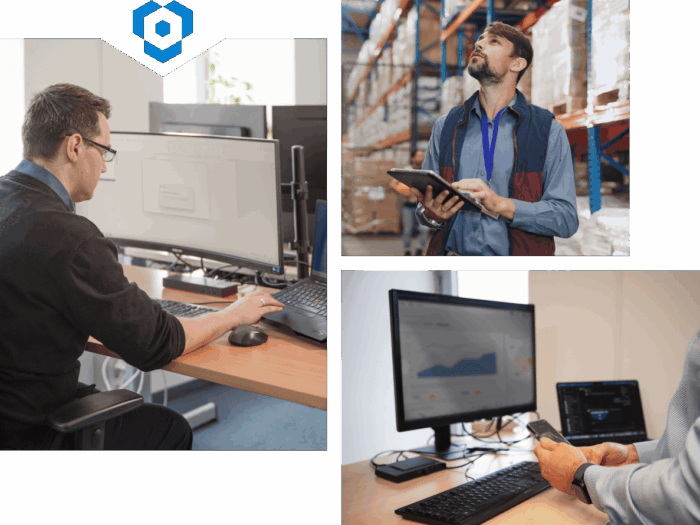 Schnittstellen und Datenquellen in der Prozessdigitalisierung | Qwasaa Collage zu Prozessdigitalisierung mit Softwareentwicklung | Qwasaa