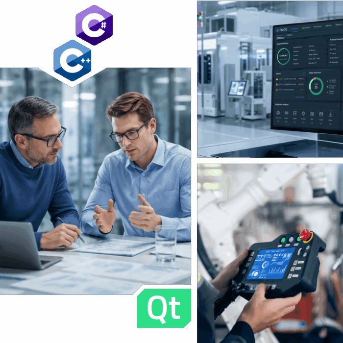 Technisches Assessment für gewachsene Industriesoftware | Qwasaa Qwasaa analysiert gewachsene Industriesoftware mit Qt C++ und C# für sichere Entscheidungen und Modernisierung